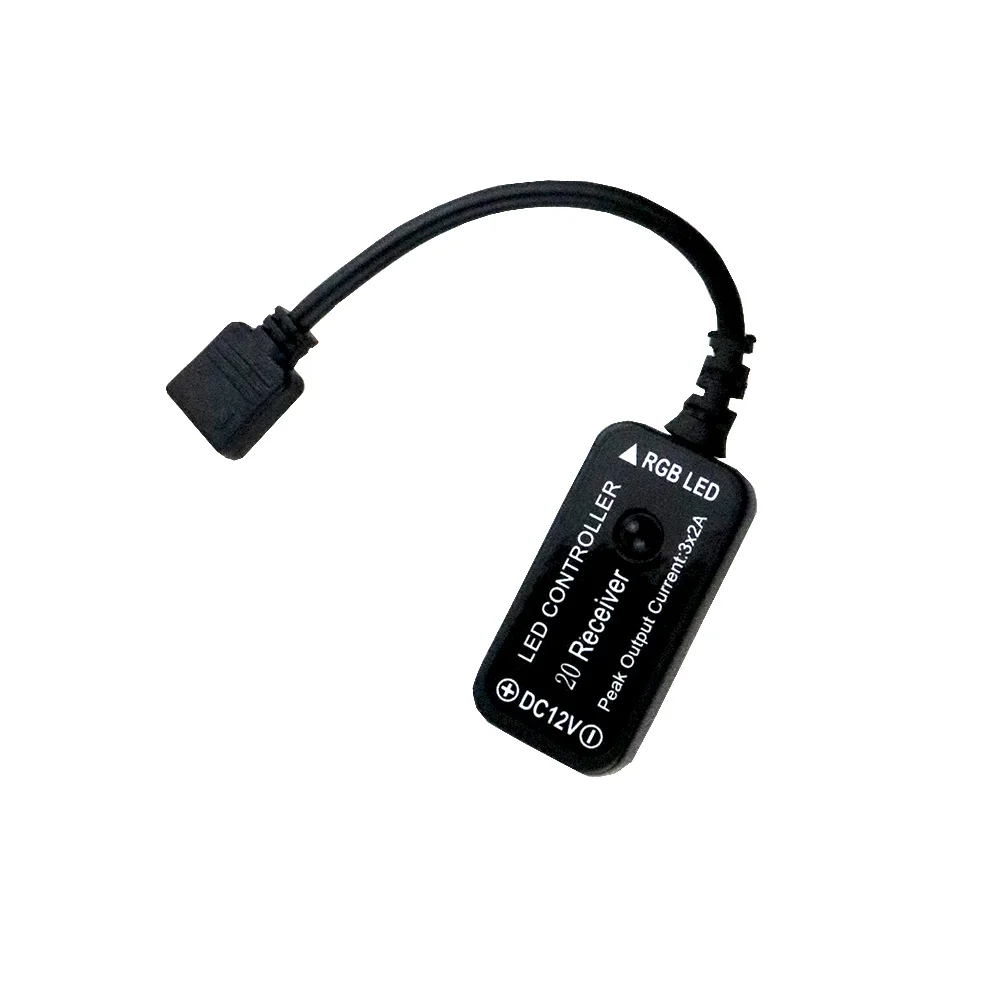 5Pcs DC12V IR rgb Controller Dimmer 20Key Black color Remote Controllers For 10m 5050 3528 3014 RGB Led Strip Ribbon tape | Освещение