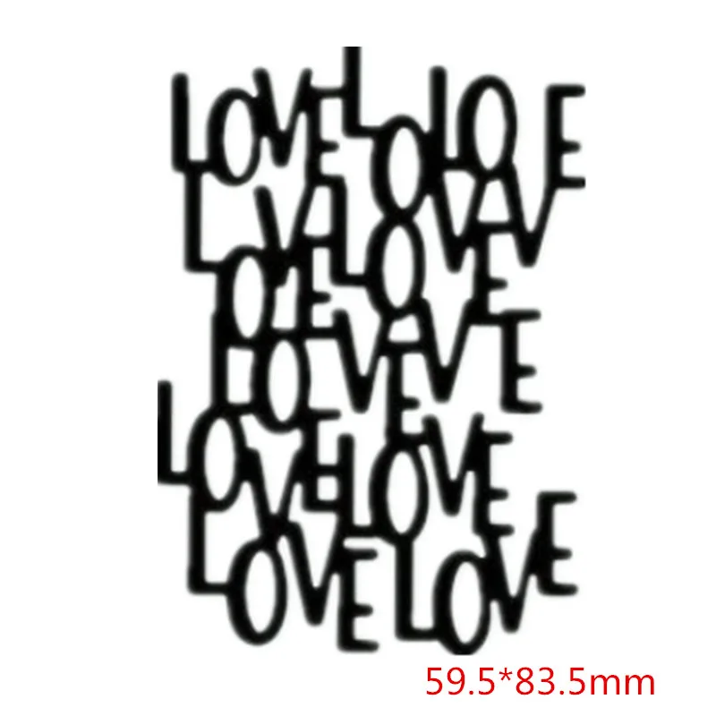 

"Love" Words Metal Cutting Dies for DIY Craft Making Card Album Decorative Embossing Stencils New 2019