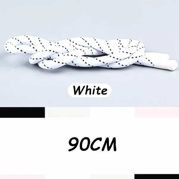 White-Black Новые 3" круглые шнурки 8 мм толстые шнурки для обуви силиконовые шнурки для N City петли шнурки для обуви - Цвет: White-Black