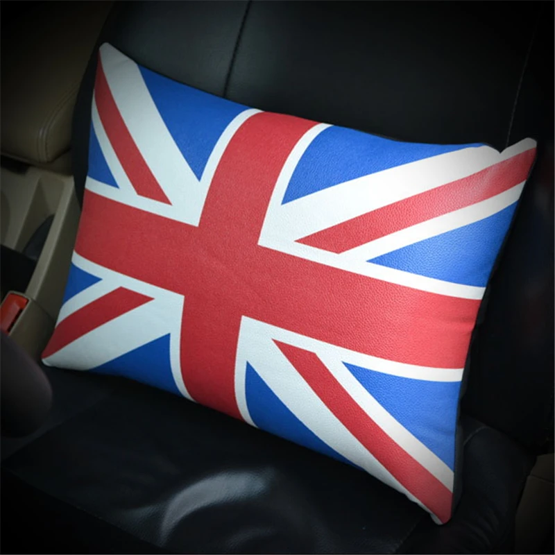 Синий Юнион Джек автомобильный ремень безопасности накладка для шеи Подушка поясная поддержка рулевое колесо крышка авто интерьерные аксессуары для Mini Cooper