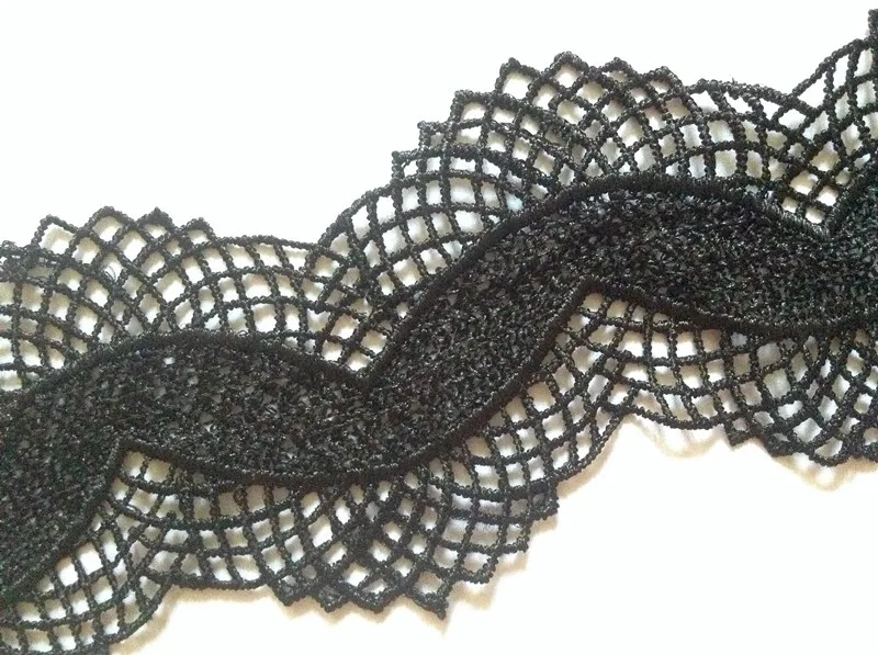 

6.5cm top quality polyester embroidery lace trim,XERY-RS160723C