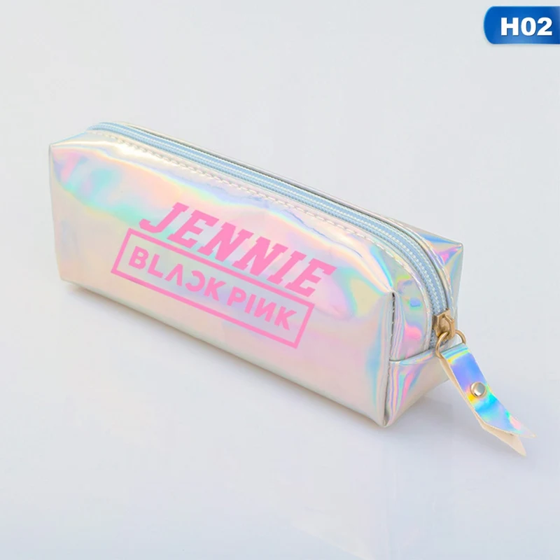Blackpink лазерный пенал из полиуретана ручка сумка, школьные принадлежности канцелярские принадлежности подарок Пенал школьный милый школьный пенал инструменты - Цвет: H02