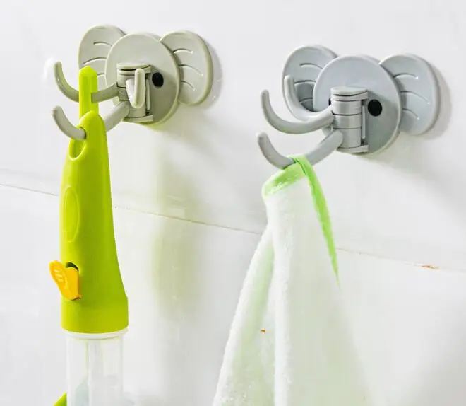 1PC Elephant Hanging Sticky Clothes Jewelry Towel Cooking Tool Hanger Hook Multifunction Kitchen Bathroom Accessories LY 003 | Дом и сад