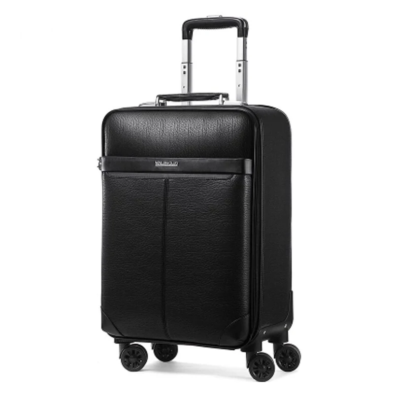 Новый Ретро мужской деловой багаж из натуральной кожи на колесиках воловьей