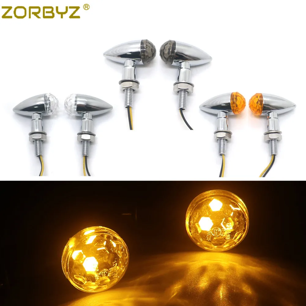 ZORBYZ мотоциклетные металлические хромированные СВЕТОДИОДНЫЕ Мини