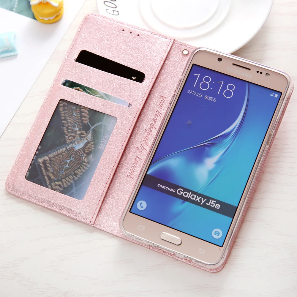 Магнитный Флип-кейс для Coque samsung J5 2016 кожаный чехол + силиконовый шелковый кошелек