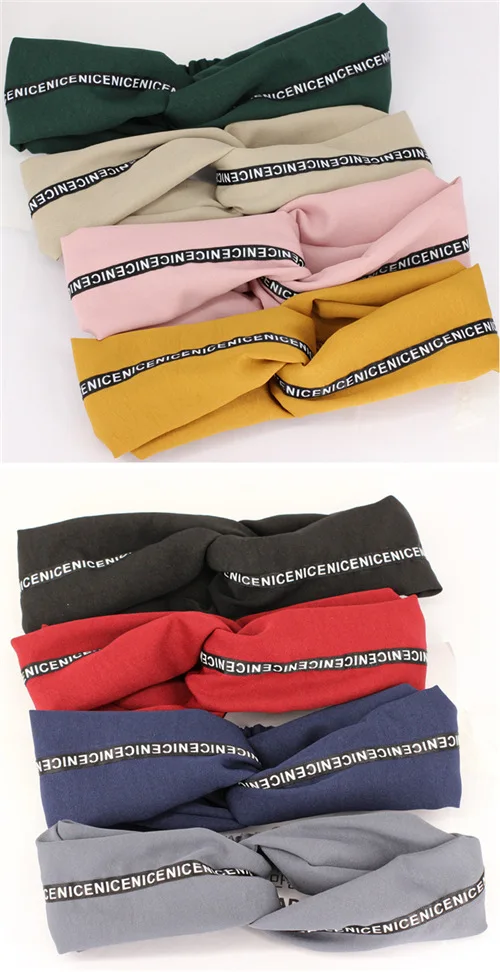 MS-FG303 Elastic 3 шт./партия, модные дизайнерские ленты для волос с буквенным принтом для девочек, ретро бархатные полосатые эластичные повязки для женщин, аксессуары для волос, повязка на голову для взрослых - Цвет: MS-FG303 Elastic
