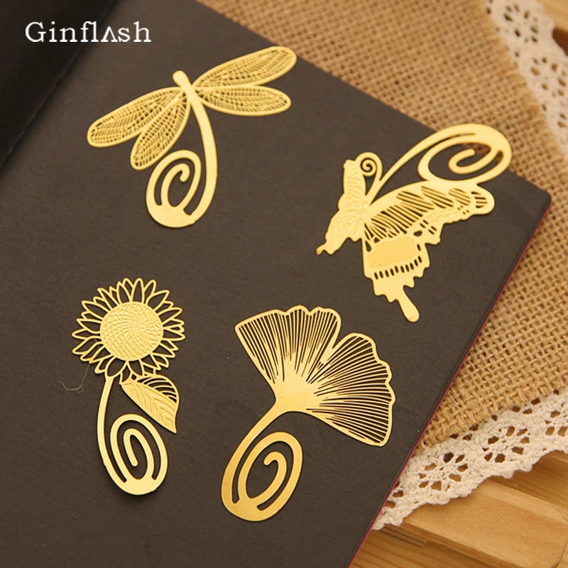 4 шт./компл. Золотая сетка металлические закладки для книг офисные и школьные