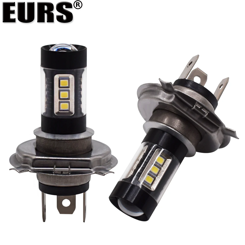 EURS 2 шт. H4 Светодиодный лампа для мотоцикла светодиодный фар S25 P21W 16SMD мотор лампы 80