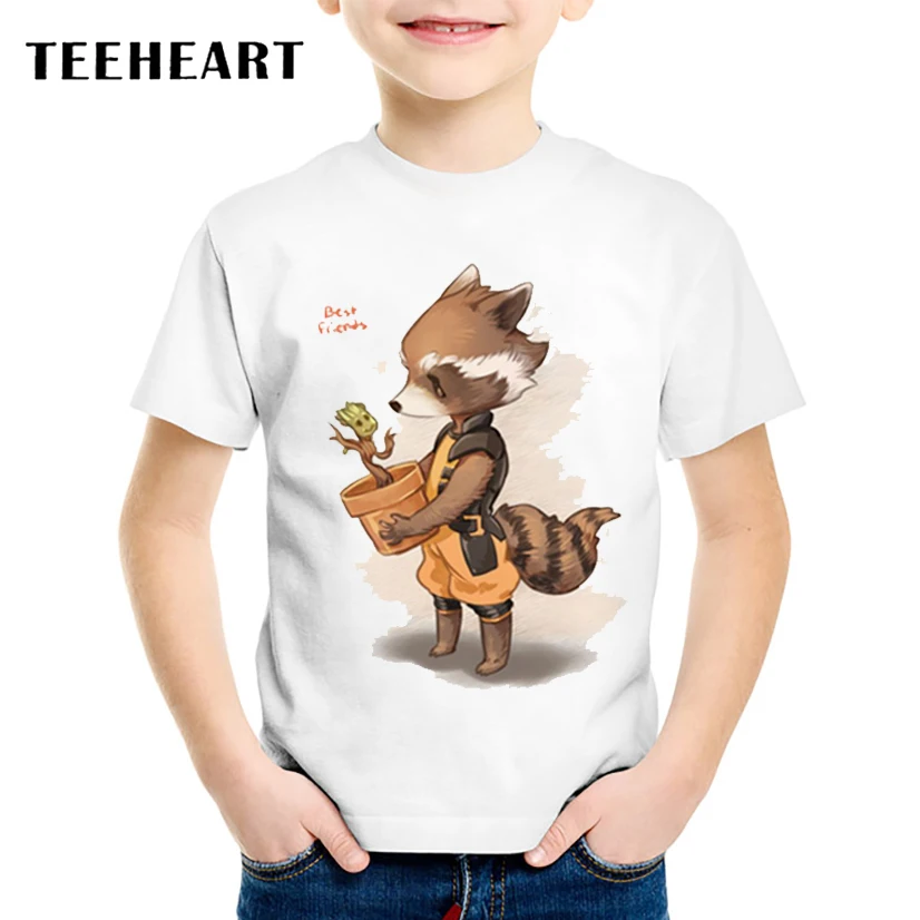 Футболка с принтом TEEHEART Best Friends Лиса и дерево Футболки для мальчиков девочек