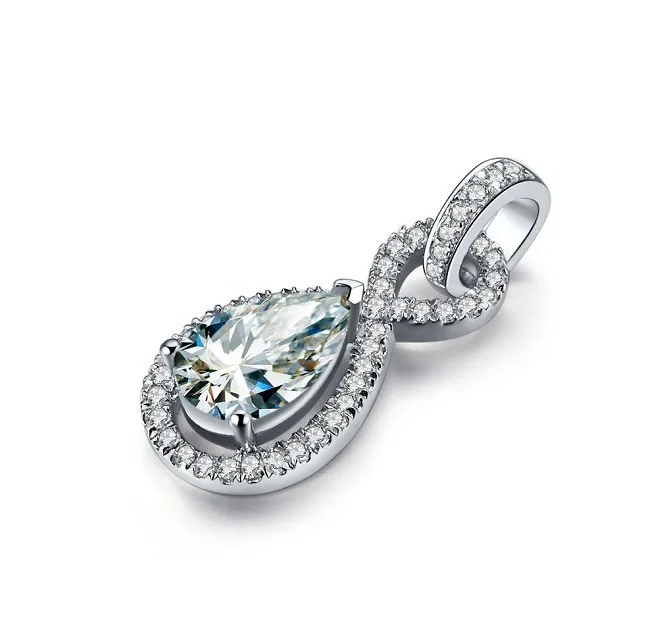 Женский комплект из колье и серёг серебра 925 пробы|tear pendant|tears necklace |