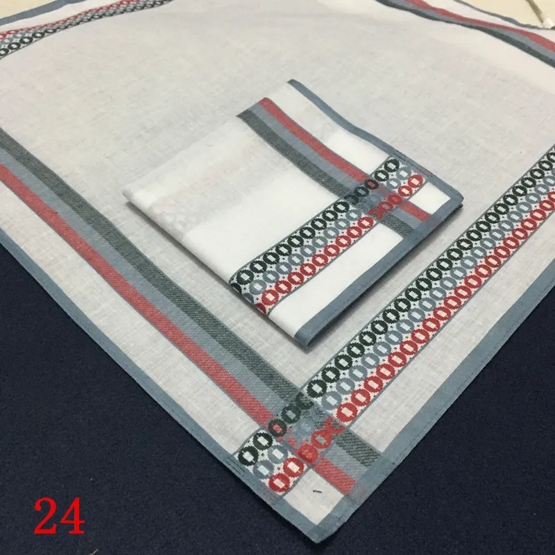43x43cm Fancy Fashion Square Suit Hankie Cotton Multi-Pattern Casual Men's Handkerchief