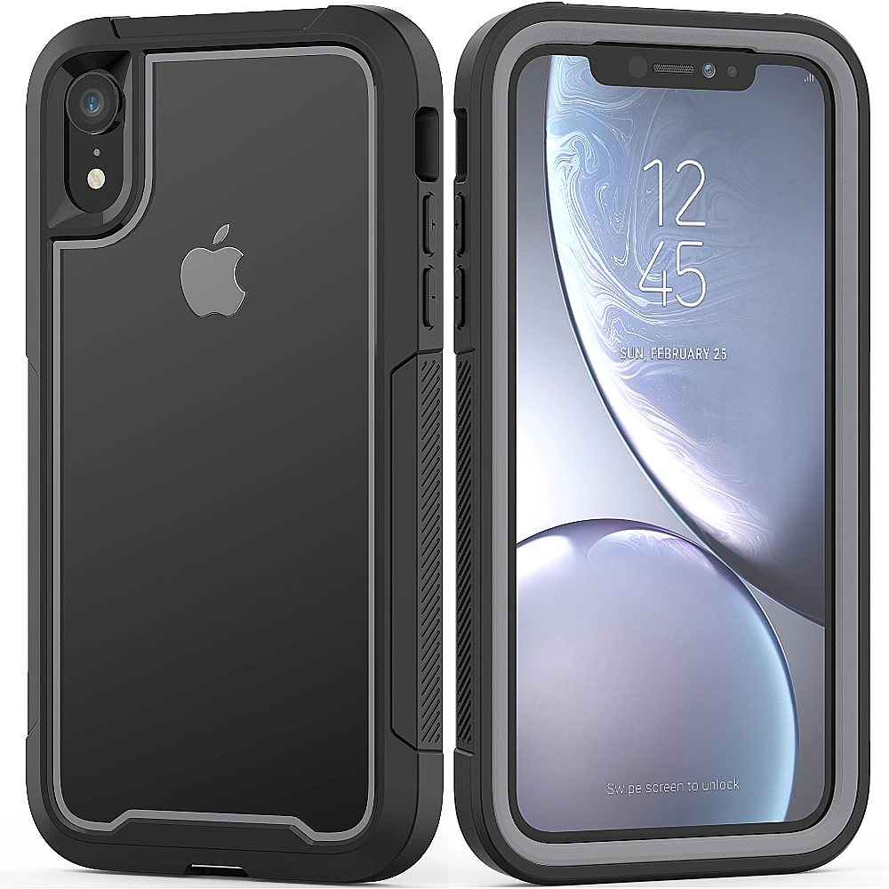 Для Apple iPhone XR Xs Max 7 8 Plus 6 6s Plus X прочный прозрачный чехол, Гибридный бампер с полным корпусом, поддержка беспроводной зарядки