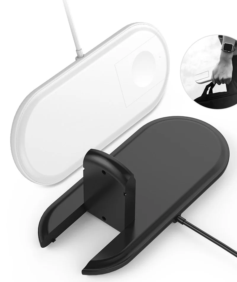QI Беспроводная зарядная док-станция зарядное устройство для Iphone X XR XS MAX для huawei P30 Pro Sumsang S9 Note 9 S8 для Apple Watch для iWatch