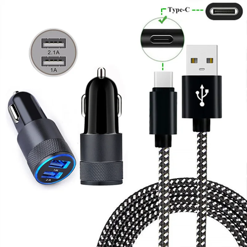 Автомобильный usb кабель для зарядного устройства 1 м 2 нейлоновый Huawei P20 lite Mate 20 pro