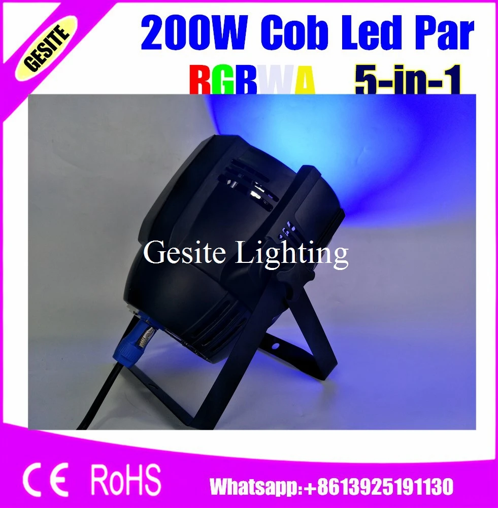 2 шт./лот 200 Вт RGBWA Par 64 COB LED Light корпус Blacklight dj light|led par light|par lightcob led |