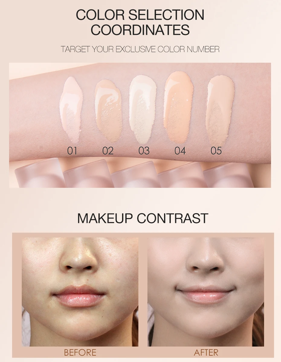 FOCALLURE Air Foundation идеальная основа Матовая жидкая основа Полное покрытие и УВЛАЖНЯЮЩАЯ основа для макияжа