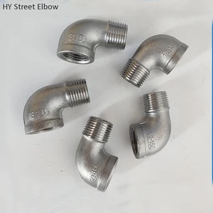 Коленчатый резьбовой фитинг из нержавеющей стали SS304, 90 градусов, женский и мужской DN8, DN10, DN15, DN20, DN25