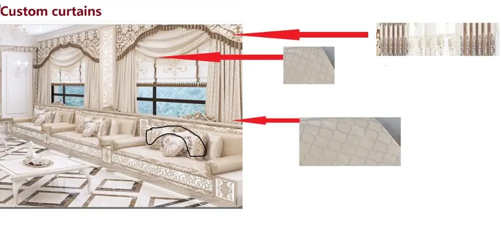 Curtians для спальни гостиной Valance Pelmet Trim бежевые шторы с французским окном брендовые