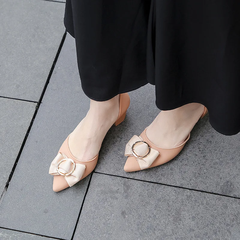 Женские Модные пикантные туфли лодочки на среднем квадратном каблуке вечерние