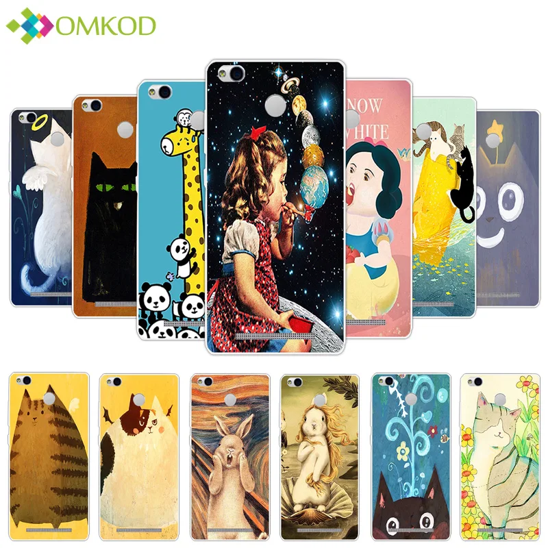 Чехол 5 0 дюйма для Xiaomi Redmi 3 Pro чехол с рисунком толстых животных S Прозрачная