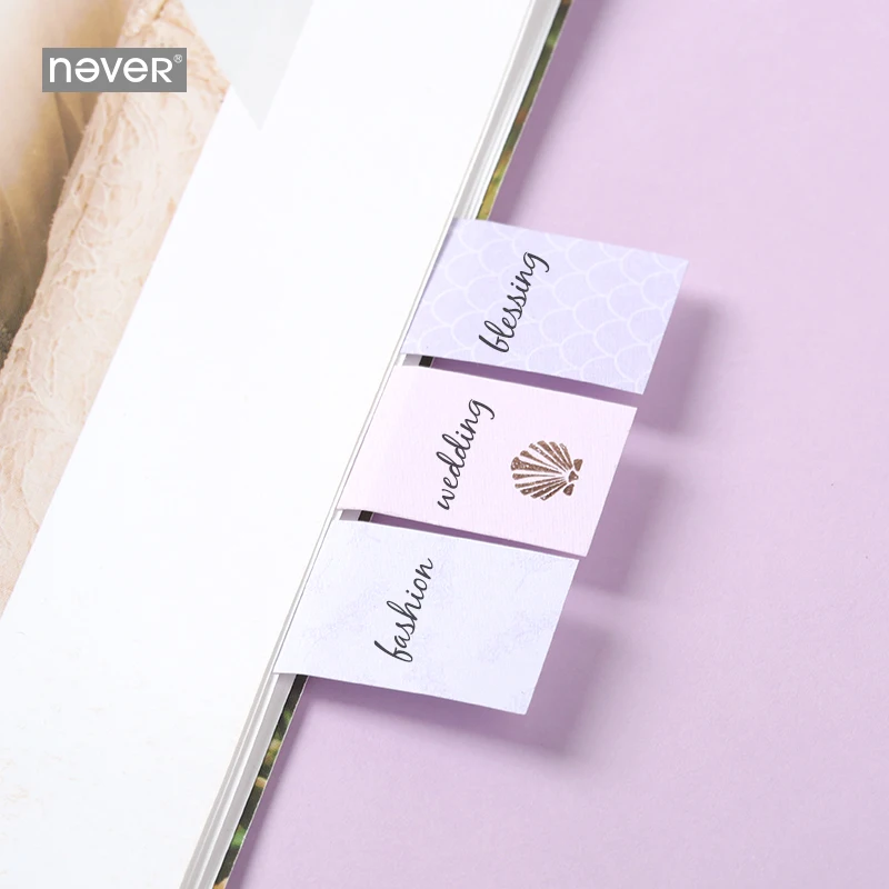 Никогда не фиолетовая серия русалка Kawaii милые блокноты клейкие заметки Набор