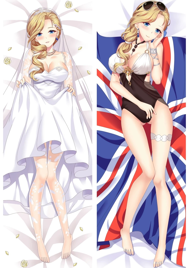 

Anime Cartoon Azur Lane Double sided hugging Pillow Case Pillow Cover Pillowcase Peach Skin 2 Way 812008