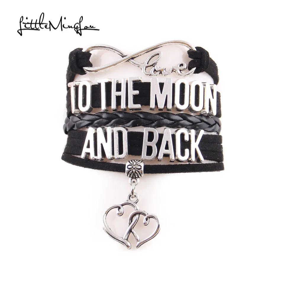Маленькая MingLou Бесконечность любовь к Луне и обратно Подвеска для браслета в