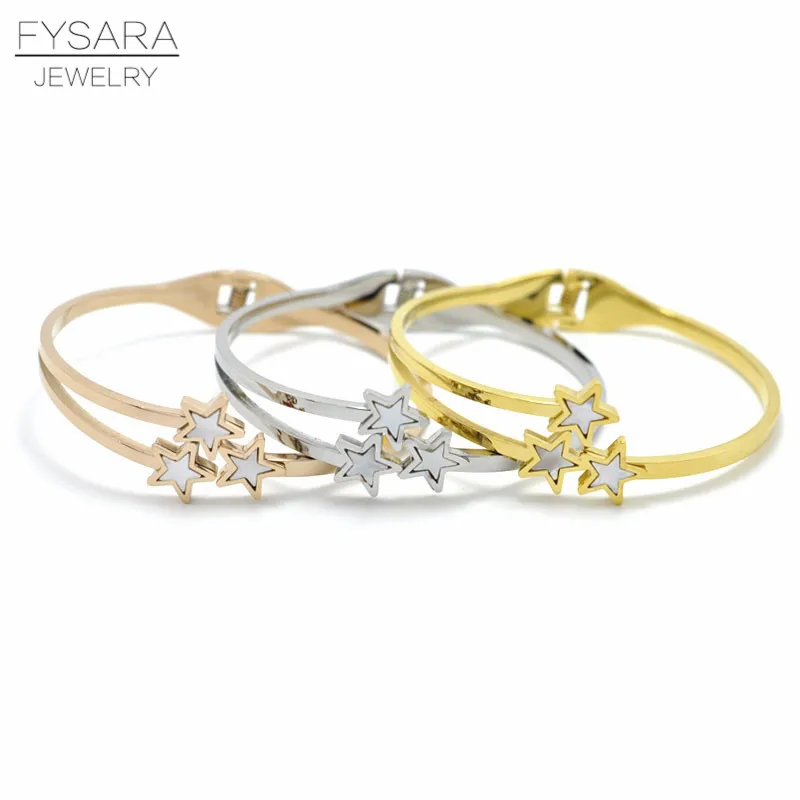 FYSARA ювелирные изделия из титановой стали белый корпус браслеты манжеты и для