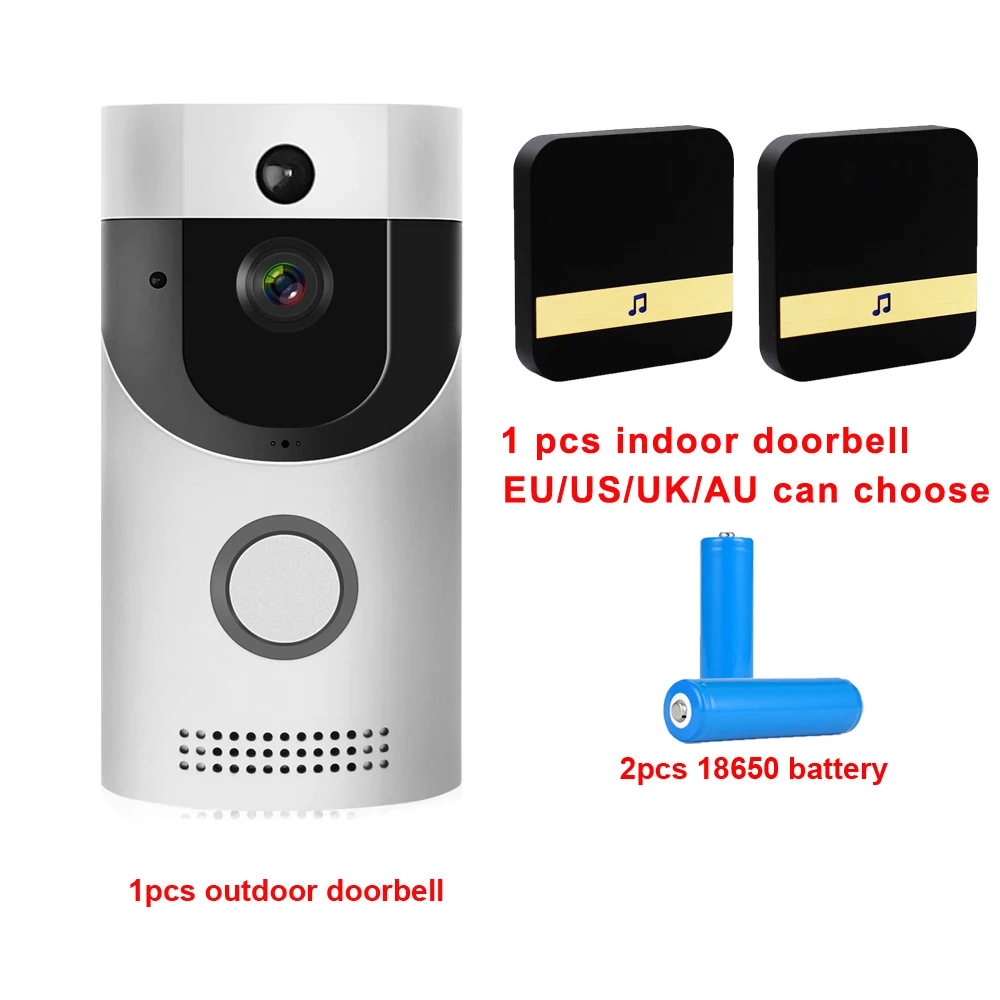 05 Package CDYCAM IP65 Водонепроницаемый wifi видео дверной звонок камера домофон 720P HD батарея беспроводной домашний IP дверной звонок 2 способа аудио iOS Android - Цвет: 05 Package