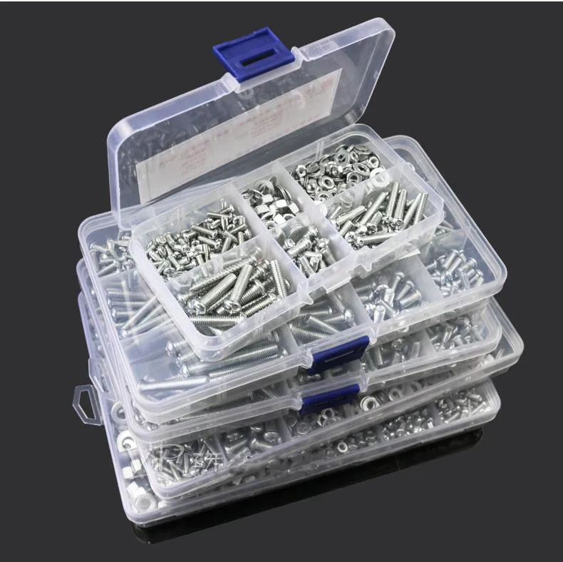 1 комплект гаек и болтов из нержавеющей стали с коробкой для хранения винтов