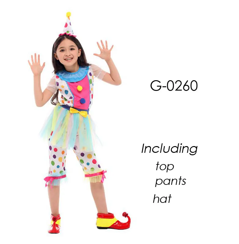G 0260 Umorden Purim карнавальный костюм клоуна на Хэллоуин; Детский костюм цирка; костюм клоуна для девочек; Fantasia Infantil; маскарадный костюм для мальчиков - Цвет: G 0260