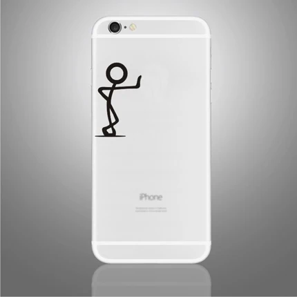 For iPhone6 B W(125) Мультфильм черный винил Стикеры s для iPhone X, для iPhone 6/7/8 Plus украшения кожного покрова для iPhone XS частичный стикер - Цвет: For iPhone6 B W(125)