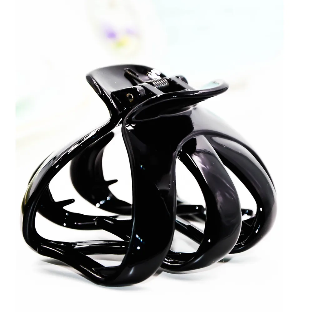 1 шт Высокое качество пластик черный цвет 3 дюйма заколка для волос женщин|hair claw