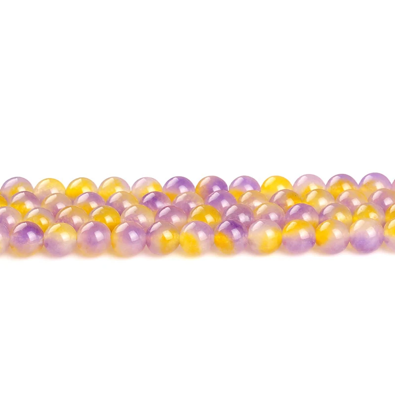 Фиолетовый желтый кристалл натуральный камень аксессуары к ювелирным