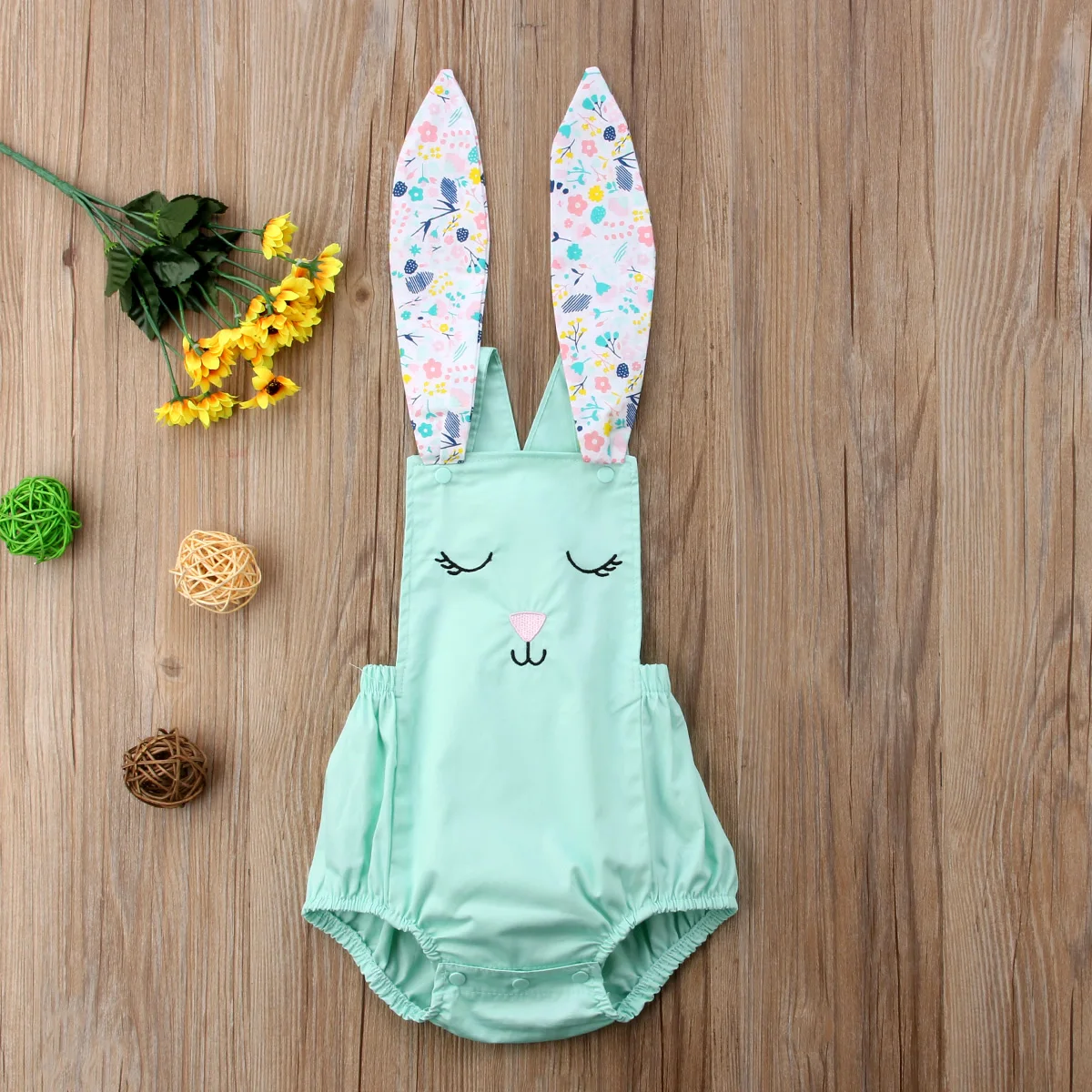 Боди с вырезом на спине для новорожденных девочек боди изображением кролика