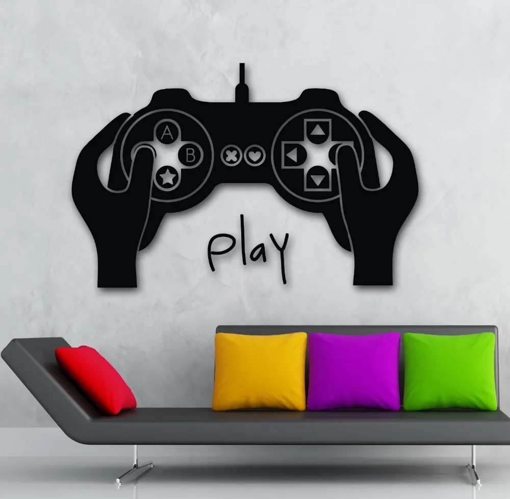 Виниловая наклейка на стену для геймеров видео игры джойстик Xbox Gamer детской