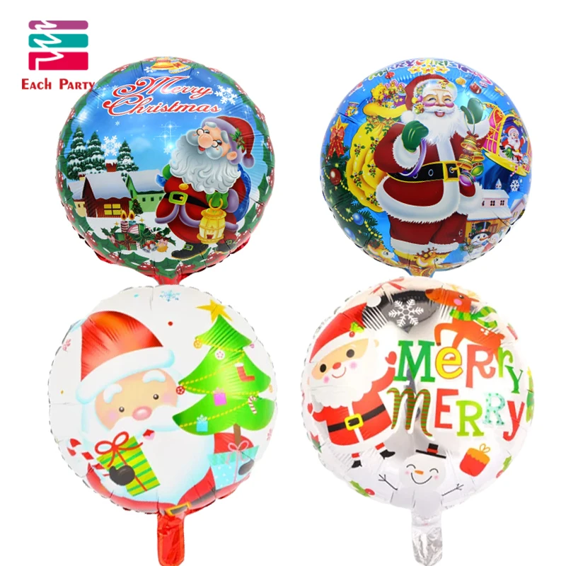 5 шт./лот Мультяшные рождественские фольгированные шары со снежинками
