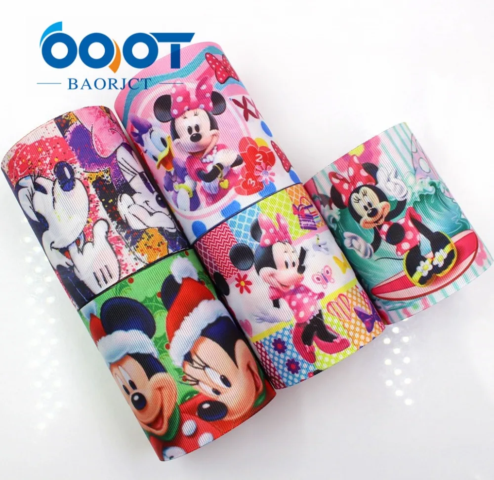 OOOT BAORJCT G 18925 1210 75 мм 10 ярдов Мультяшные ленты термопечать grosgrain Подарочная
