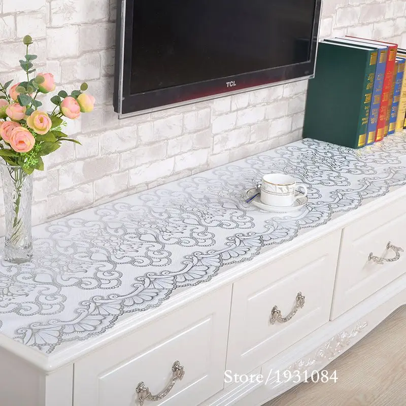 01 silver Скатерти из ПВХ пластиковая маслостойкая Скатерть бронзовая скатерть с рисунком коврик ТВ шкаф прикроватные тумбочки напэ скатерть - Цвет: 01 silver