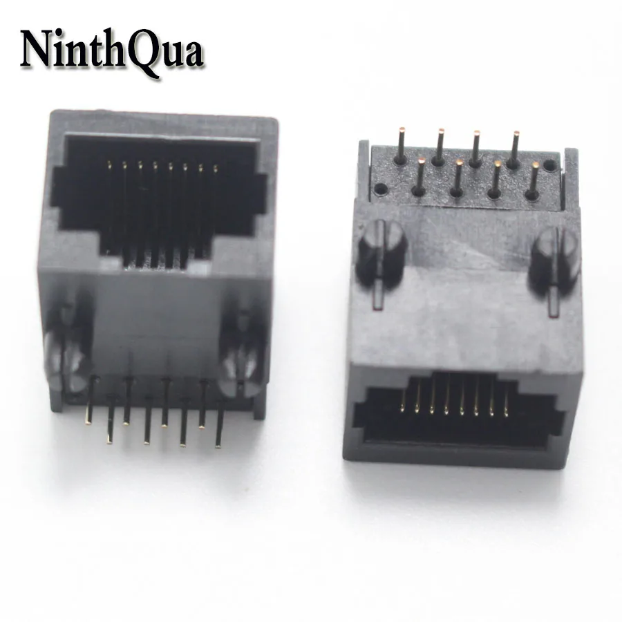 5 шт. RJ45 пластиковые разъемы 58 прямоугольный сетевой разъем 8P черное Ethernet