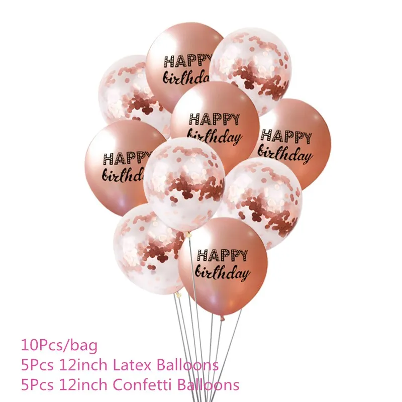Chicinlife Rosegold 30th День рождения украшение сердце воздушный шар "Конфетти" попкорн коробка для взрослых 30 лет на день рождения поставки - Цвет: C