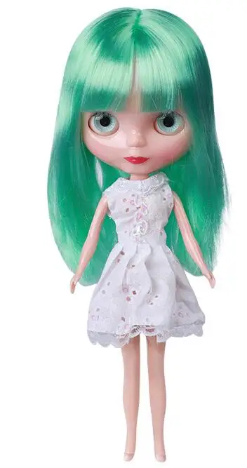 Green Hair 31 см, кукла Nude Blyth, модное платье, шарнирные куклы, BJD для девочек, цветные волосы, сделай сам, макияж, куклы, игрушки для девочек 1/6, игрушки DIY - Цвет: Green Hair