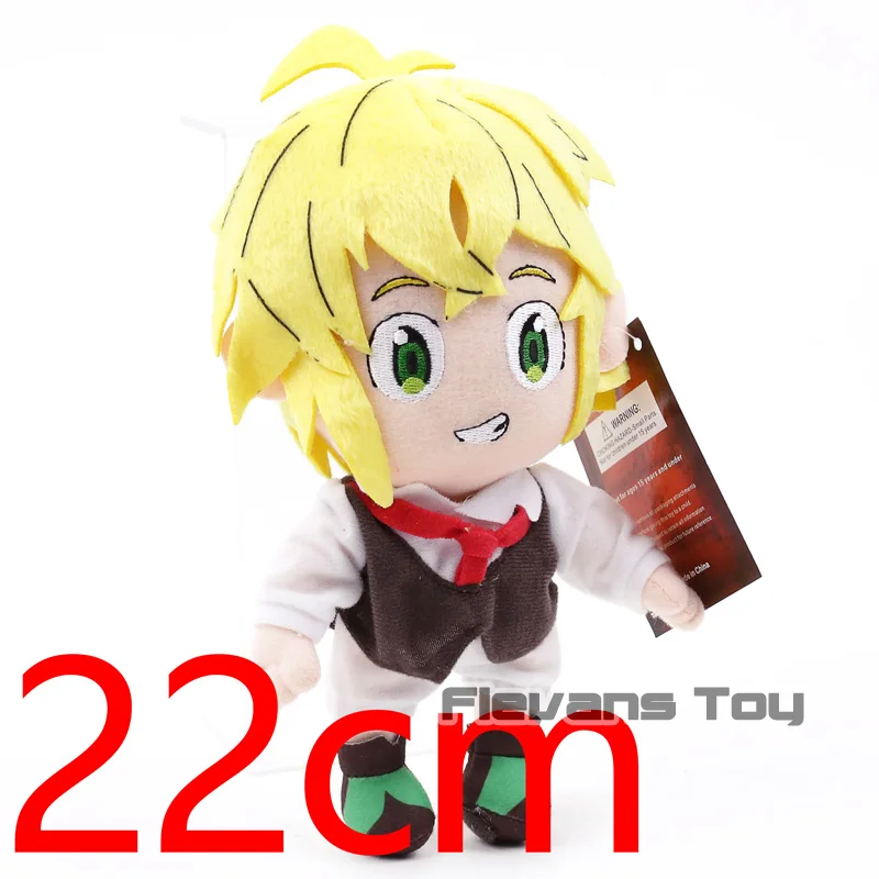 Meliodas 22cm The Seven Deadly Sins Meliodas Ban Hawk плюшевая игрушка мягкая кукла - Цвет: Meliodas 22cm