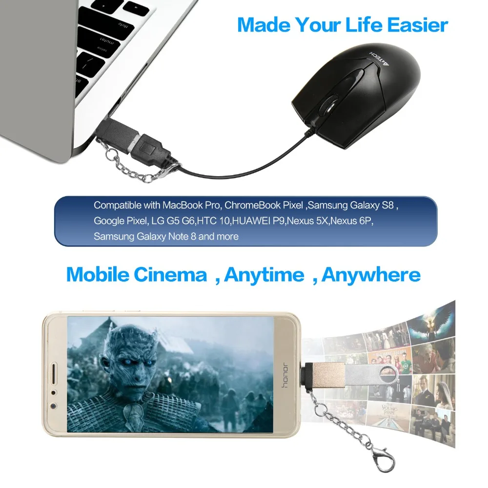 Tongdaytech Тип C адаптер типа OTG C штекер USB 3,0 Женский конвертер для samsung S8 S9 S10 Plus MacBook Pro LG G5 G6 V20