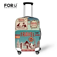 forudesigns scenery pattern elastic travel accessories for 18 32 inch suitcase luggage protect cover fashion suitcase covers