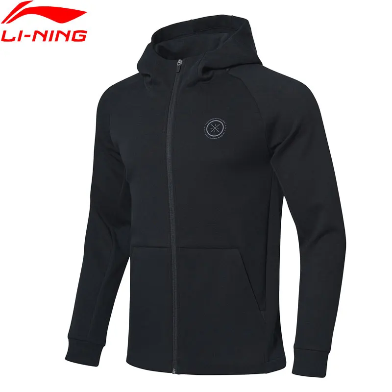 Мужская толстовка с капюшоном Li Ning удобная спортивная куртка из 66% хлопка 34%