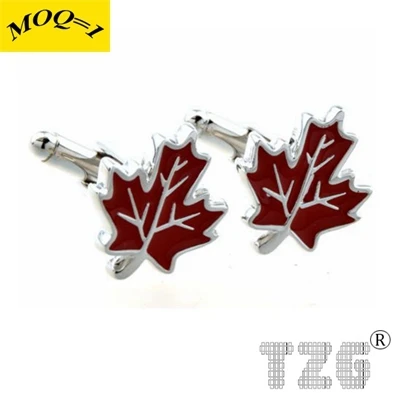 Клен запонка с листом запонки 1 пара Бесплатная доставка промо акция|cufflinks