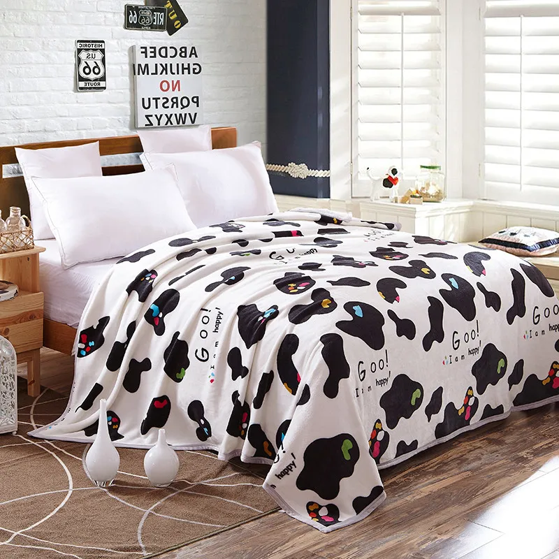 Новое Брендовое одеяло из полиэфирного волокна с рисунком коровы 21 стиль на