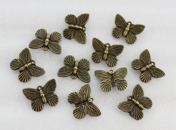 

120PCS Antiqued Bronze 19X15MM butterfly charms A1266B